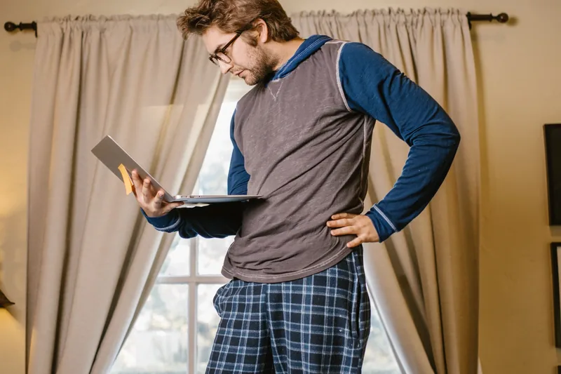 Using a handheld device by a window